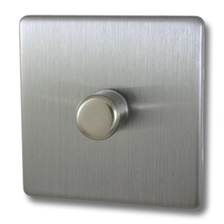Screwless Brushed Steel LED Dimmers