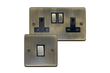 Victorian Antique Brass Sockets and Switches