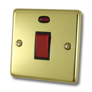 Contour Single Polished Brass Cooker Switch