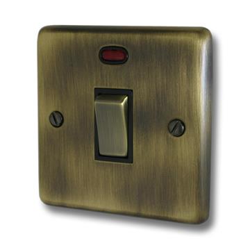 Antique Brass 20A DP Switch with Neon (Antique Brass Switch)