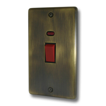 Contour Antique Brass Vertical Cooker Switch