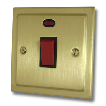 Victorian Satin Brass Single Cooker Switch