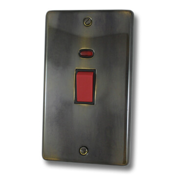 Contour Aged Brass Vertical Cooker Switch