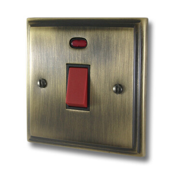 Cast Antique Brass Single Cooker Switch