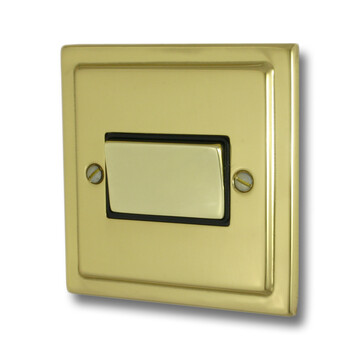 Victorian Polished Brass Fan Isolator Switch