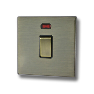 Lexus Antique Brass Double Pole Switch