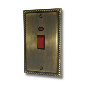 Georgian Antique Brass Vertical Cooker Switch