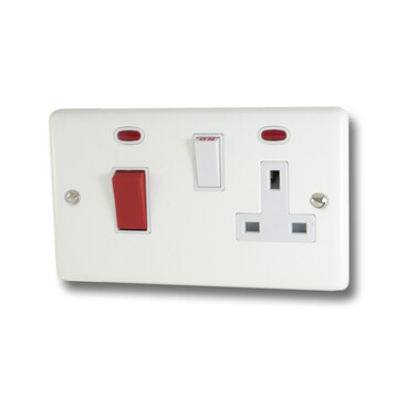CONTOUR WHITE COOKER SWITCH WITH SOCKET
