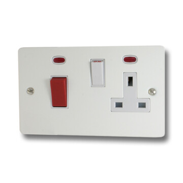 FLAT WHITE COOKER SWITCH WITH SOCKET