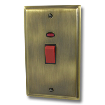 Deco Antique Brass Vertical Cooker Switch