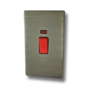 Screwless Antique Brass Vertical Cooker Switch