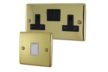 Contour Polished Brass Sockets and Switches