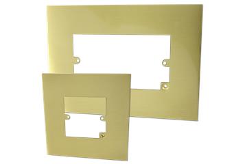 Satin Brass Light Switch Surrounds