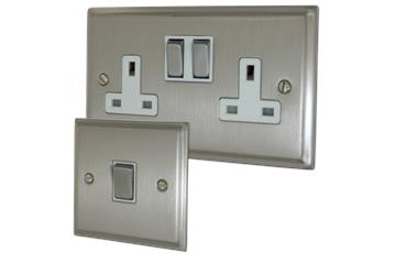 Deco Brushed Nickel Sockets and Switches