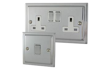 Victorian Polished Chrome Sockets and Switches-Trimline Polished Chrome Sockets and Switches
