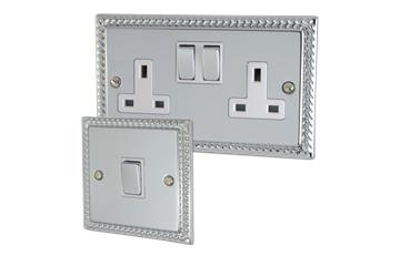 Georgian Polished Chrome Sockets and Switches