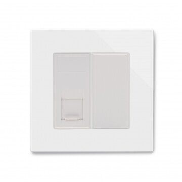 00329 Retrotouch Crystal Single RJ45 CAT5e with Half Blank Front 04225