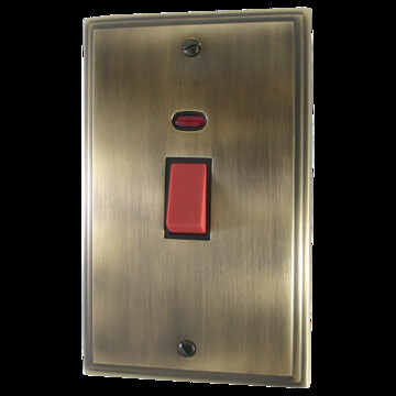 Cast Antique Brass Vertical Cooker Switch