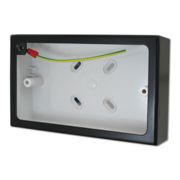 Matt Black Double Pattress Box