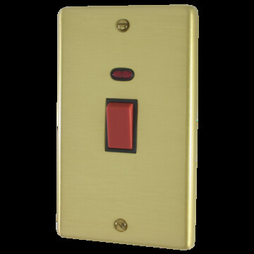 Contour Satin Brass Vertical Cooker Switch