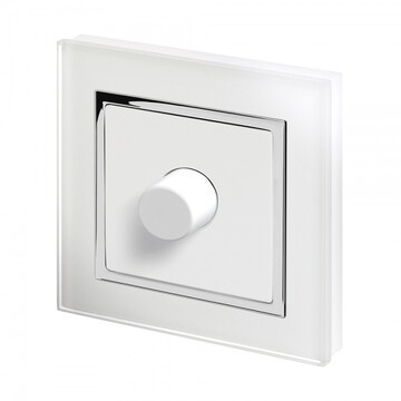 02040  Retrotouch Crystal 1G Rotary Dimmer White Glass CT  Angle1