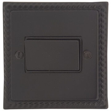 Georgian Matt Black Fan Isolator Switch
