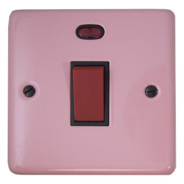 Contour Pink Single 45 amp Cooker Switch