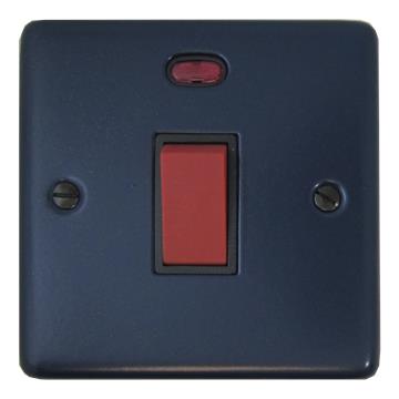 Contour Blue Single 45 amp Cooker Switch