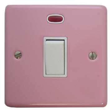 Contour Gloss Pink 20A DP Switch with Neon (White Switch)
