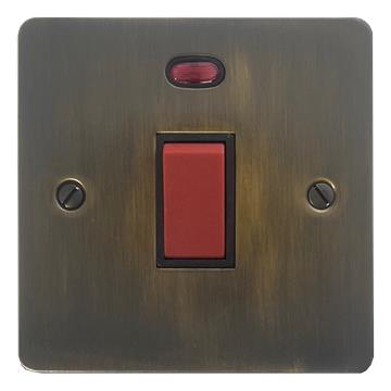 Flat Antique Brass Single Cooker Switch