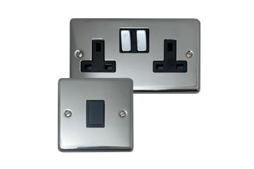 Polished Steel Sockets and Switches