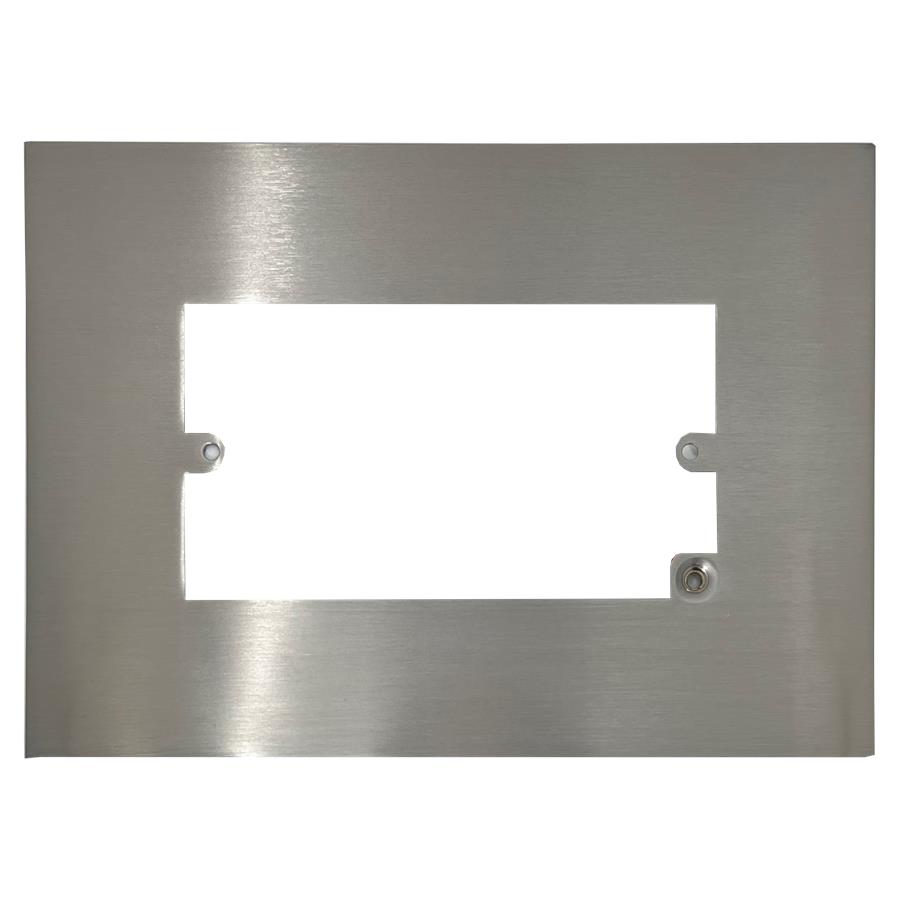 G+H Brushed Steel Double Socket Surround