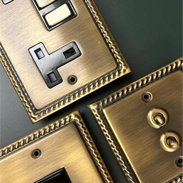 Brass Rope Edged Sockets and Switches