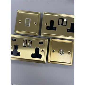 Victorian Satin Brass Sockets and Switches