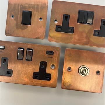 Flat Tarnished Copper