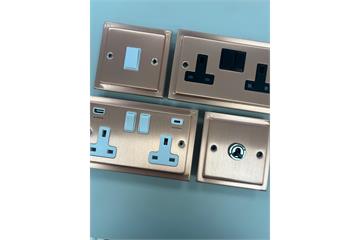 Victoria Rose Gold Sockets and Switches-Victorian Rose Gold Sockets and Switches