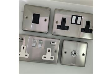 Polished Steel Sockets and Switches