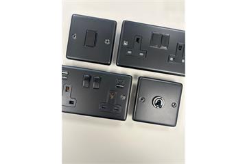 Contour Matt Black Sockets and Switches