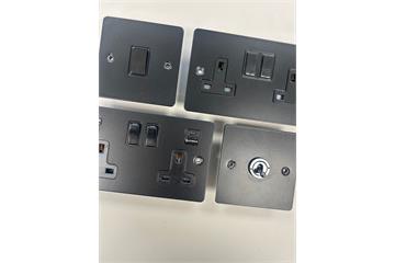 Flat Matt Black Sockets and Switches