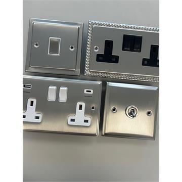 Brushed Nickel Sockets and Switches