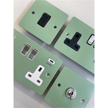 Flat Sage Green Sockets and Switches