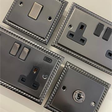 Georgian Black Bronze Sockets and Switches