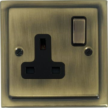 victorian light antique brass socket (1 gang) front 290425