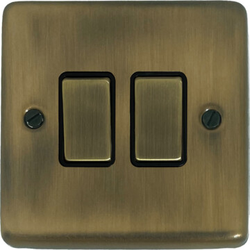 contour light antique brass switch (2 gang) front 290425