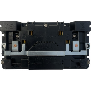 victorian cast satin brass double socket with usb (usb-a and usb-c/black switches) back bc0625