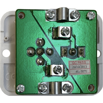 flat polished brass tv/satellite socket (white insert) back bc0625