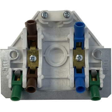 flat copper flex outlet (white insert) back bc0625