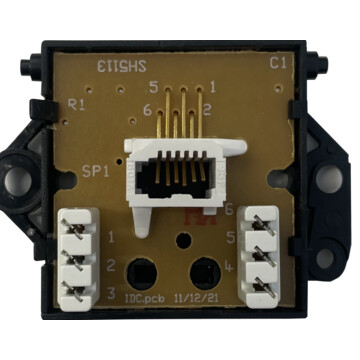 victorian rose gold secondary telephone socket (black insert) back bc0625