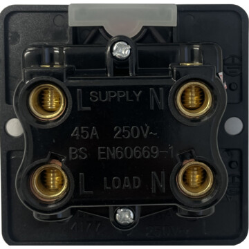 trimline dover bronze 45a dp switch with neon (red switch) back bc0625