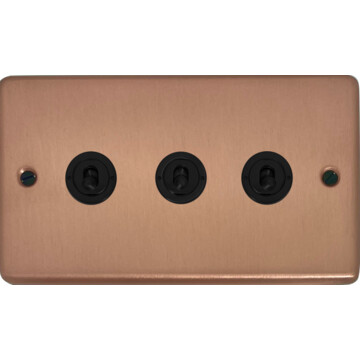 rose gold toggle switch (3 gang) front fc0725